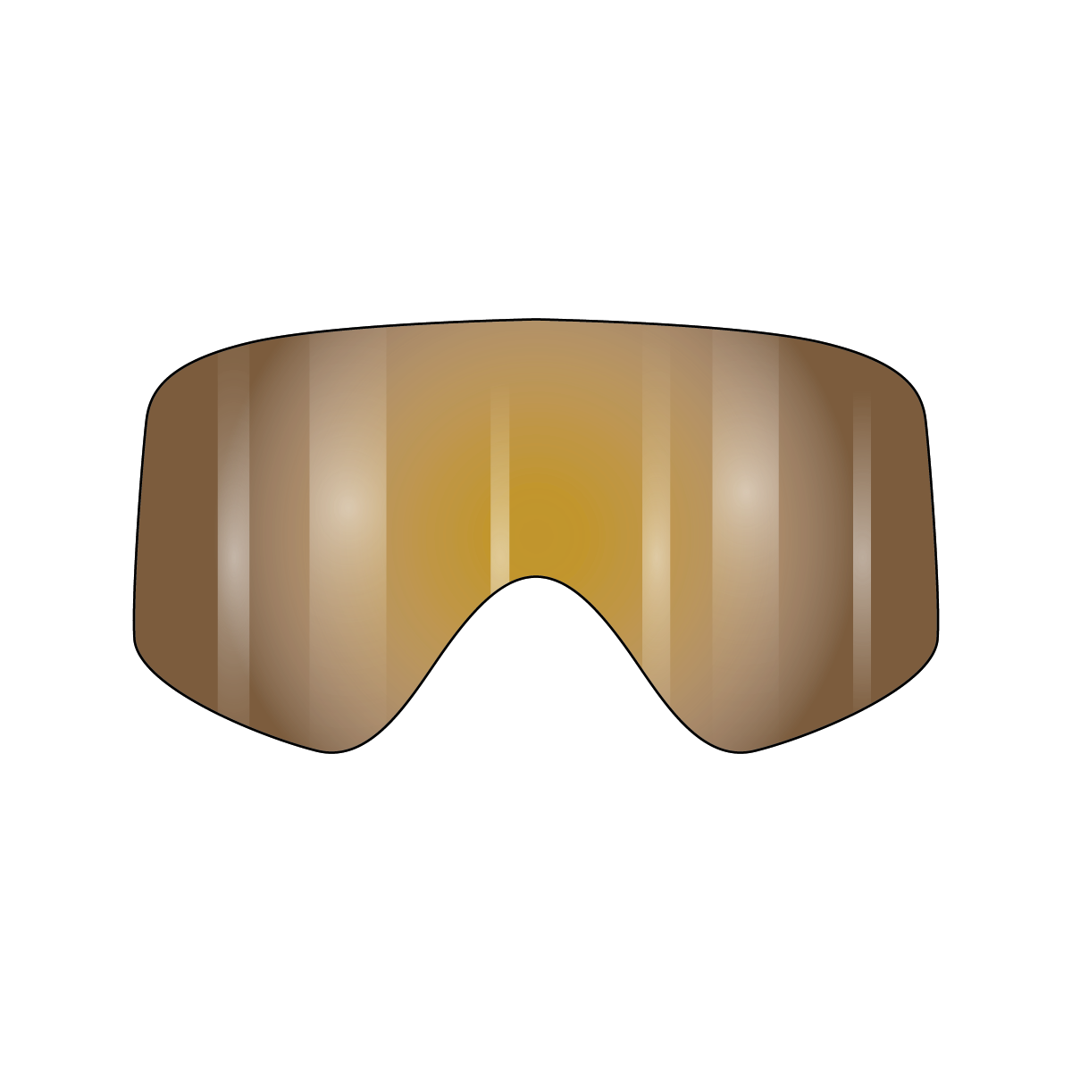 VonZipper Porkchop Spare Injected Lens - Amber Flash Chrome