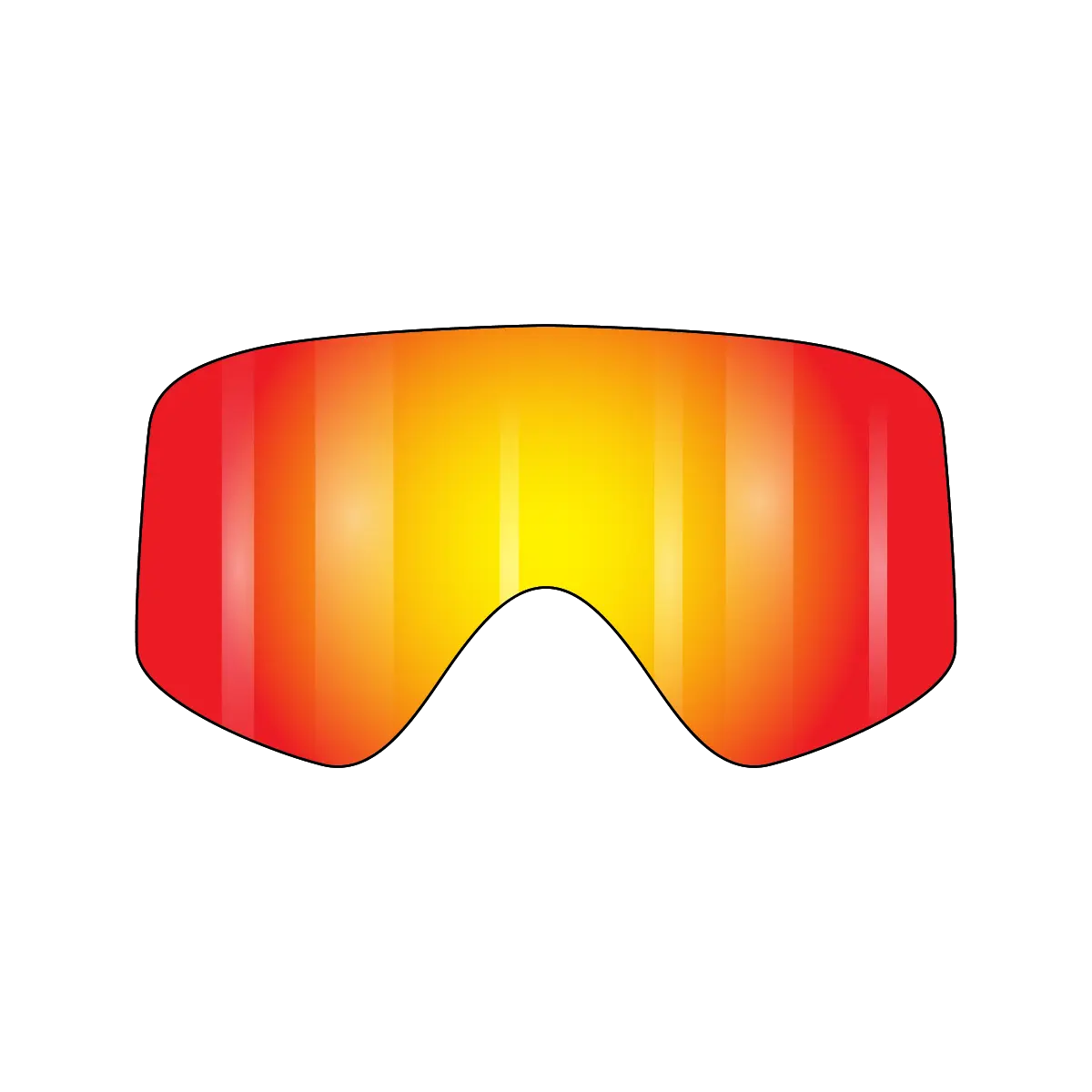 VonZipper Porkchop Spare Injected Lens - Clear Chrome Orange - Fasthouse