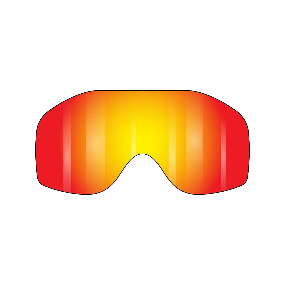 VonZipper Sizzle Spare Lexan Lens - Clear Chrome Orange - Fasthouse