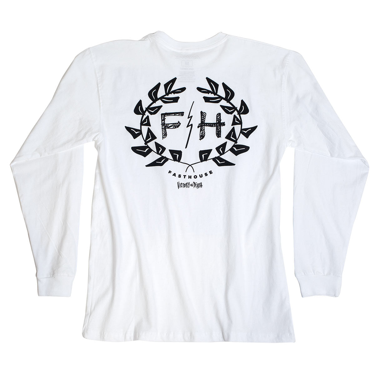 Victory Wreath LS Tee - White