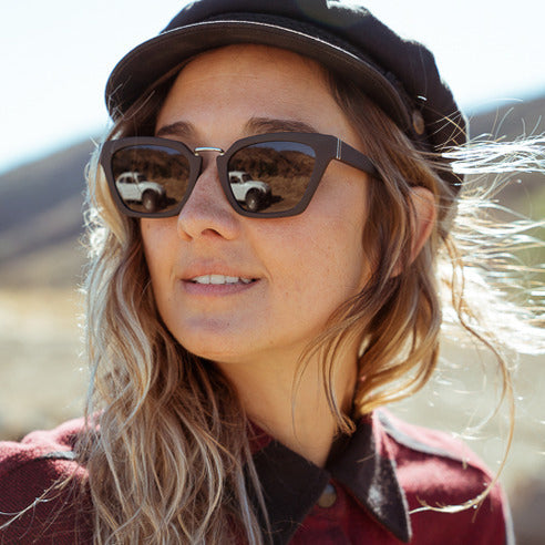 VonZipper Jinx Sunglasses - Black Satin/Gray Fasthouse