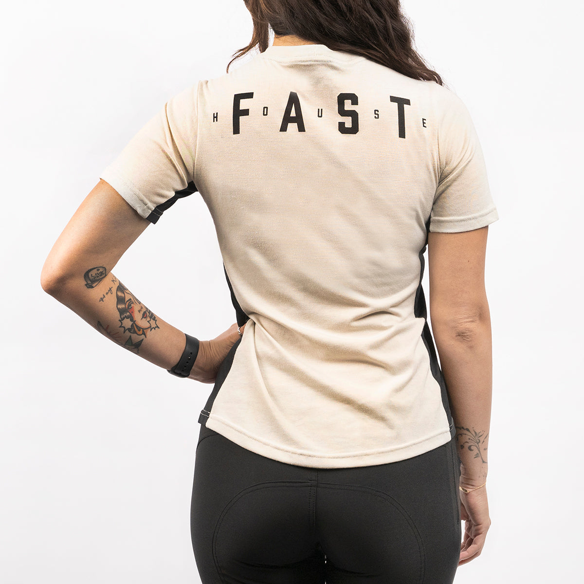 Evoke SS Women's Tech Tee - Cream Closeout