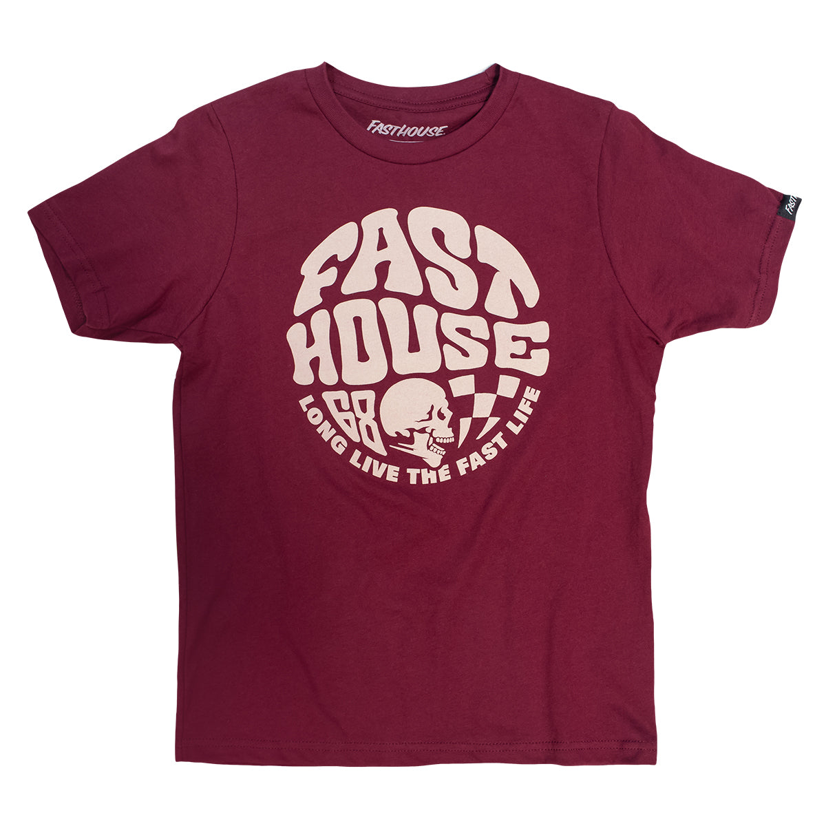 Fasthouse - Waxed Youth Tee - Maroon