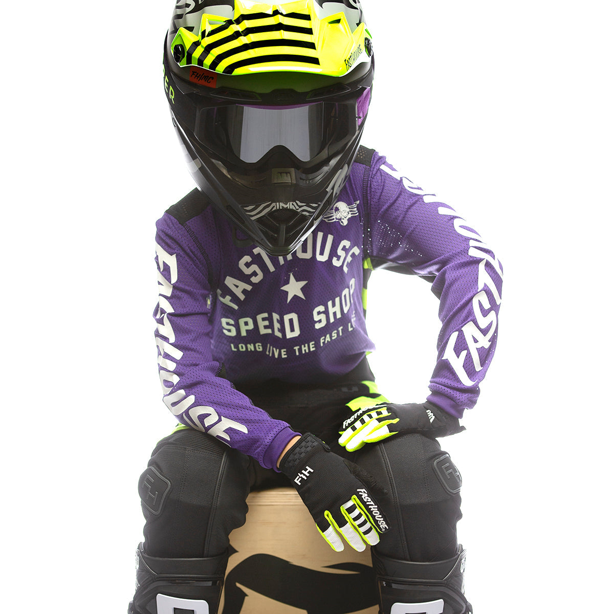 A/C Grindhouse Originals Youth Jersey - Purple/Black Fasthouse