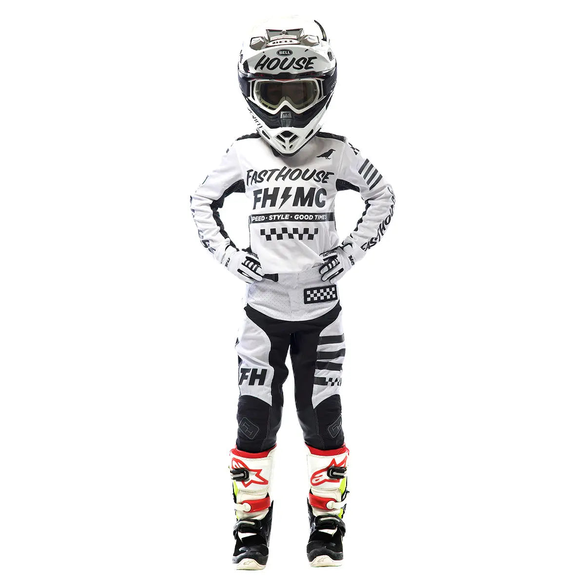 A/C Elrod Youth Pant - White - Fasthouse