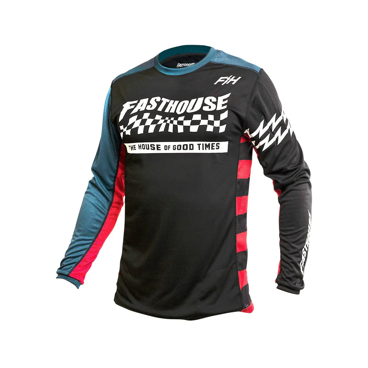 Classic Velocity LS Youth Jersey - Black/Indigo - Fasthouse