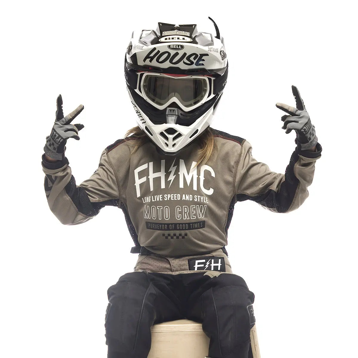 Grindhouse Cypher Youth Jersey - Moss/Gray