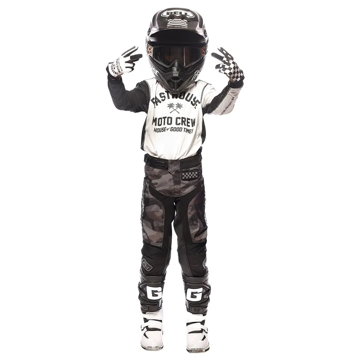 Grindhouse Haven Youth Jersey - White/Black - Fasthouse
