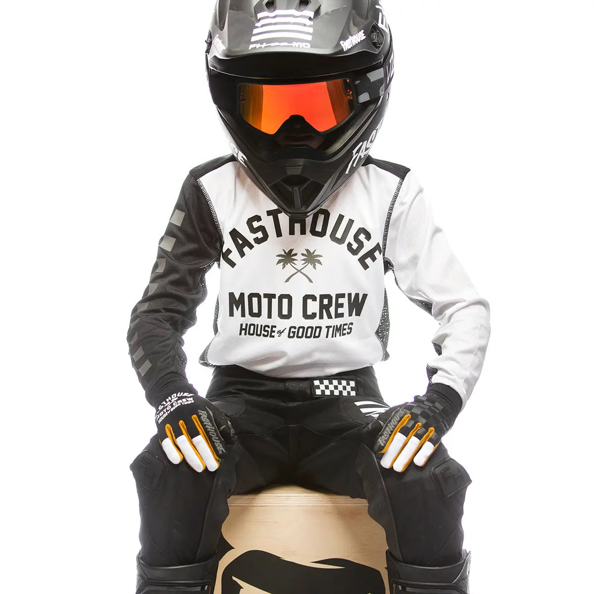 Grindhouse Haven Youth Jersey - White/Black - Fasthouse