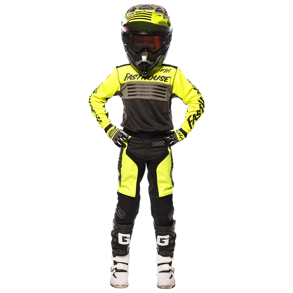 Grindhouse Youth Pant - High Viz/Black Fasthouse
