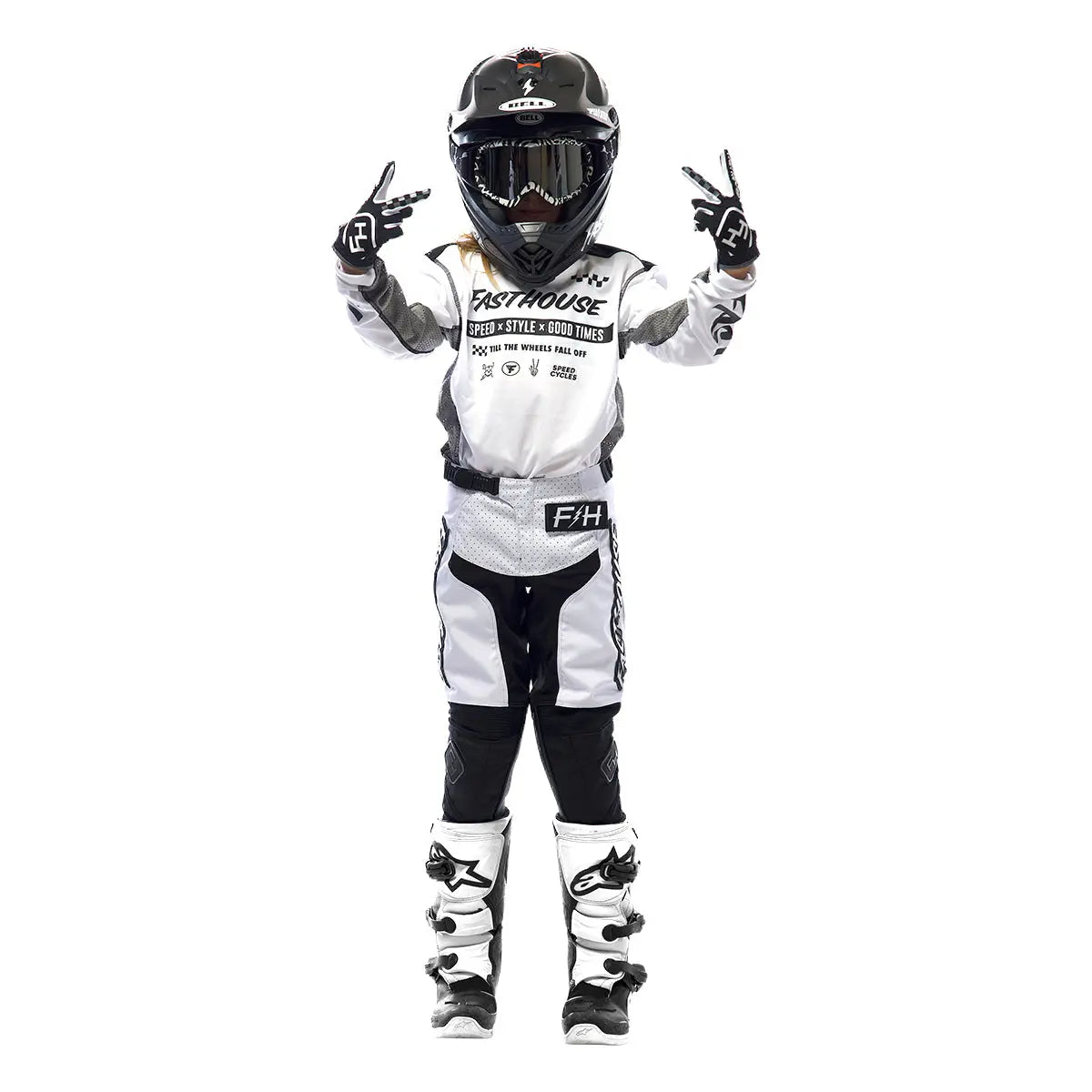 Grindhouse Youth Pant - White/Black