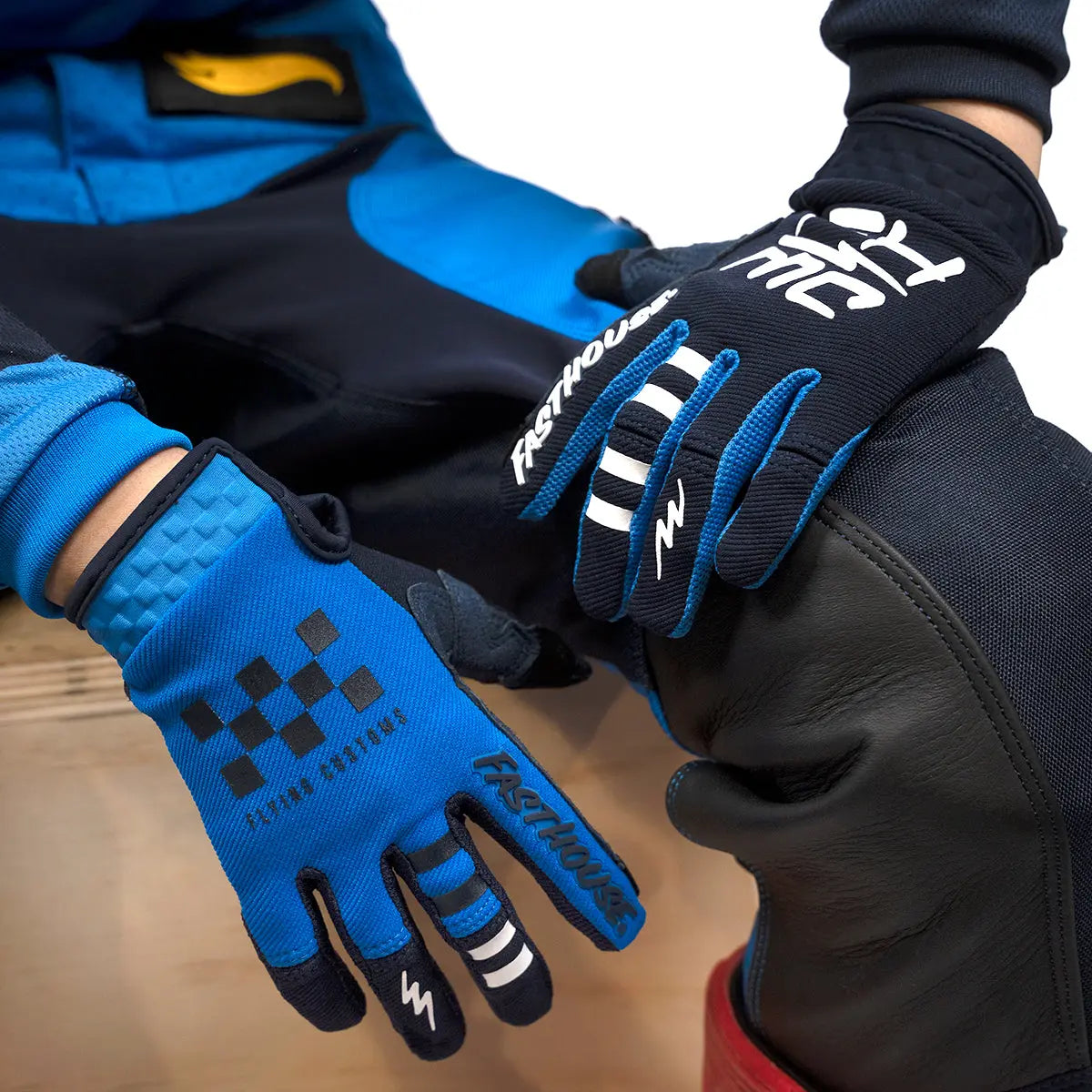 Hot Wheels Speed Style Youth Glove - Electric Blue - Fasthouse