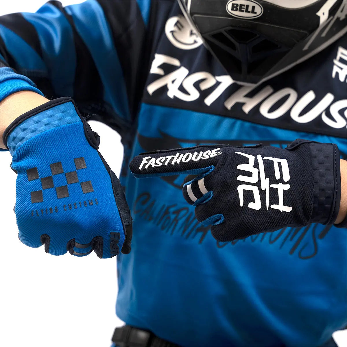 Hot Wheels Speed Style Youth Glove - Electric Blue - Fasthouse