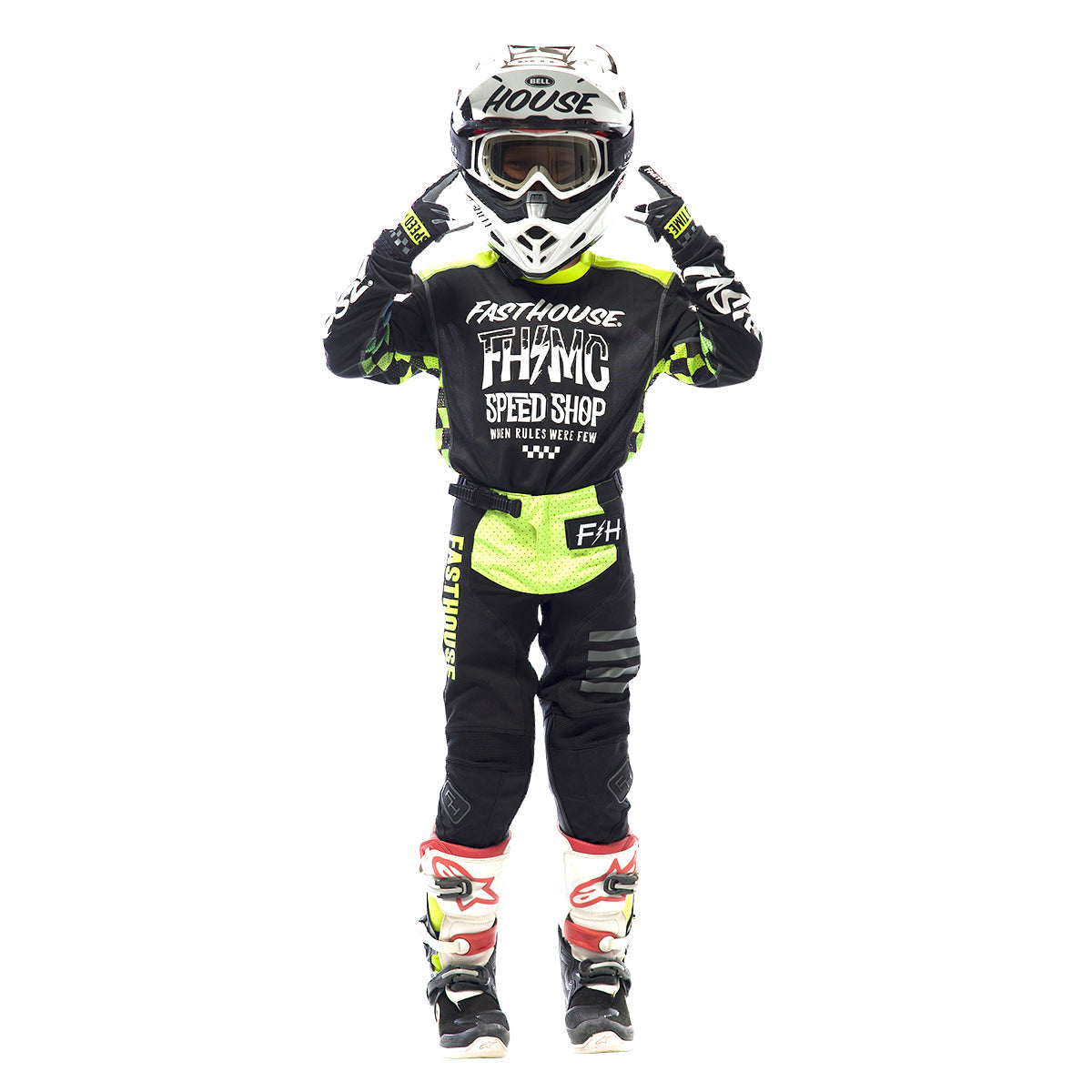 Speed Style Youth Pant - High Viz/Black Fasthouse