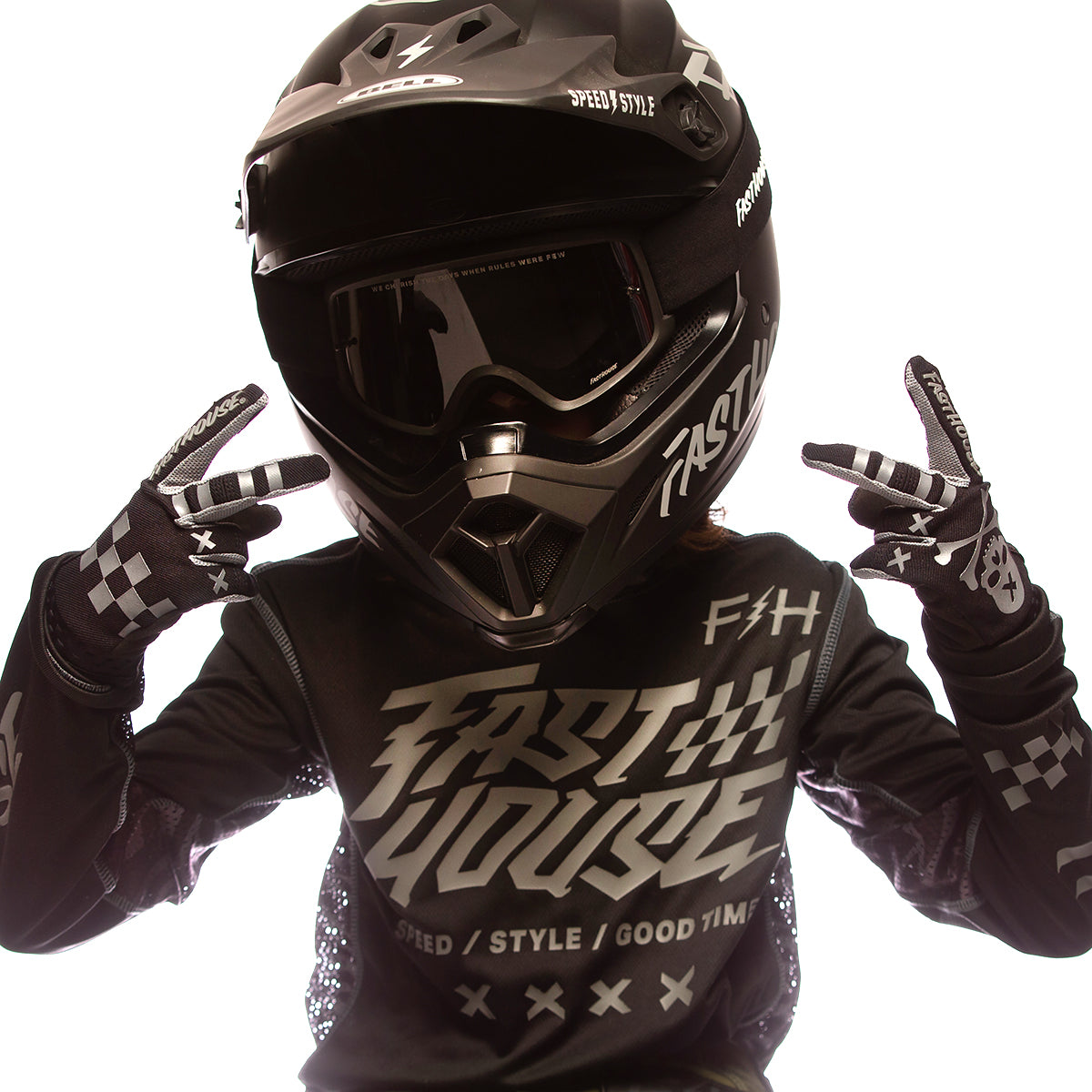 Speed Style Rufio Youth Glove - Black/Gray