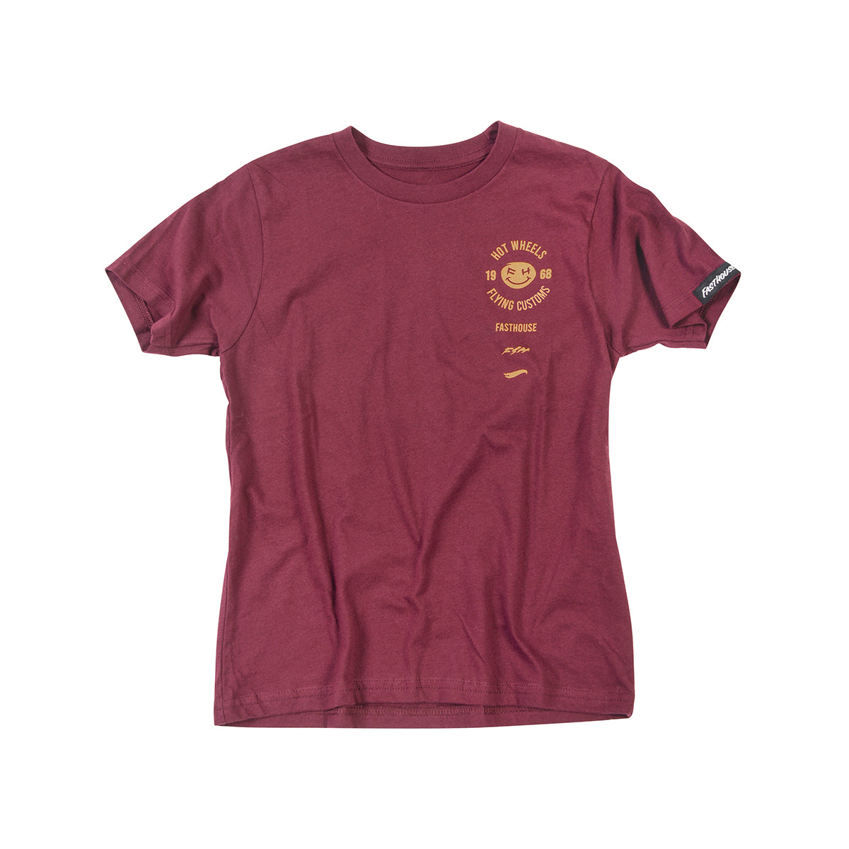 Stacked Hot Wheels Youth Tee - Maroon