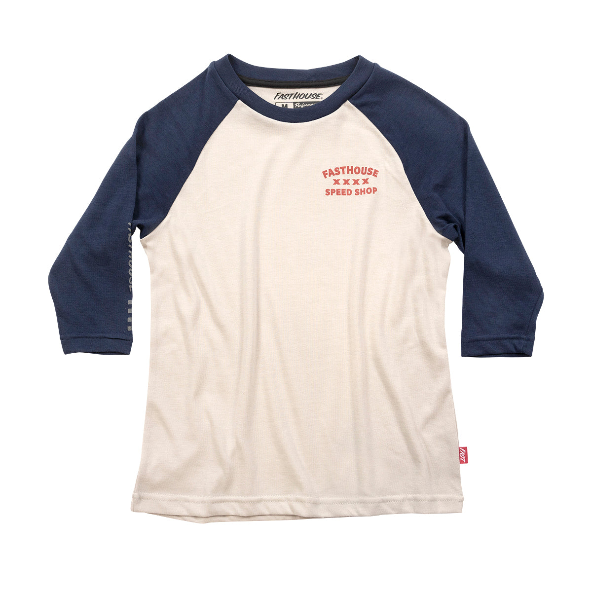 Swift Raglan Youth Tech Tee - Midnight Navy/Cream Closeout