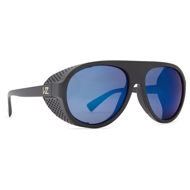 VonZipper Esker Polarized Plus Sunglasses - Black Satin/Blue Flash Fasthouse