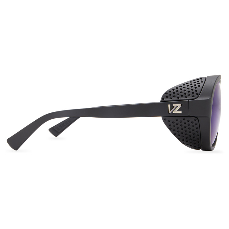 VonZipper Esker Polarized Plus Sunglasses - Black Satin/Blue Flash Fasthouse