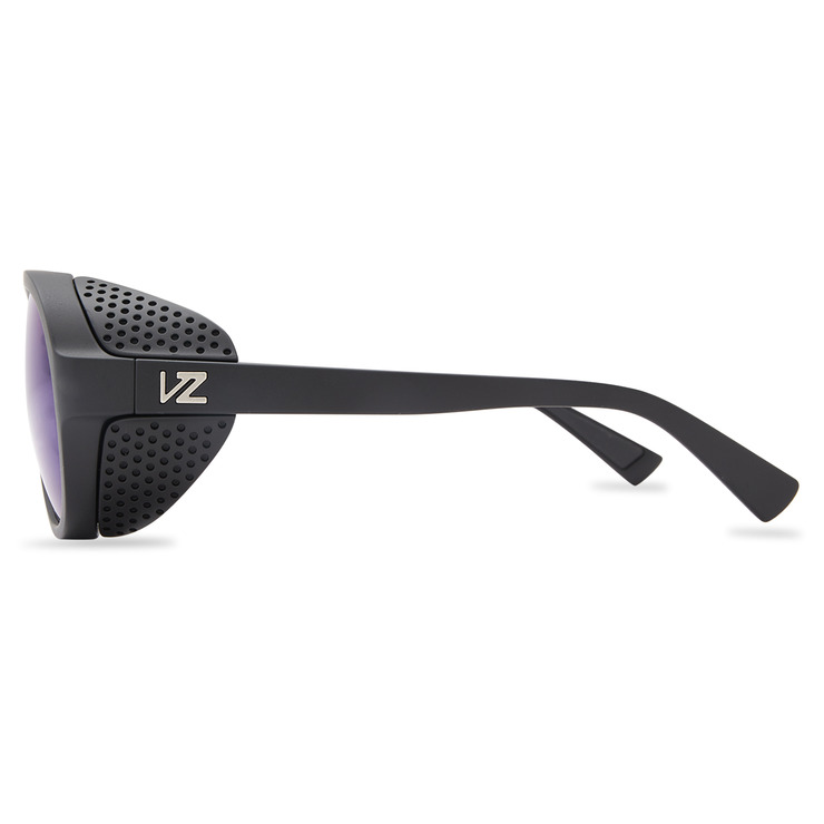 VonZipper Esker Polarized Plus Sunglasses - Black Satin/Blue Flash Fasthouse