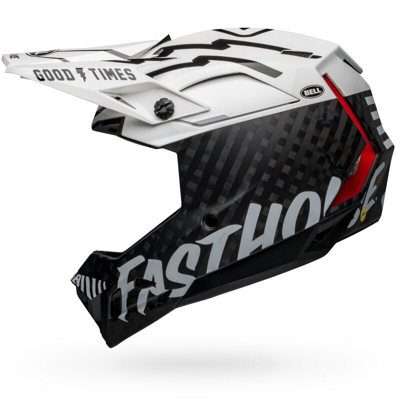 Bell Full-10 Spherical MTB Helmet - Matte Gloss White/Black Fasthouse