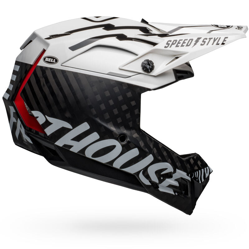 Bell Full-10 Spherical MTB Helmet - Matte Gloss White/Black Fasthouse