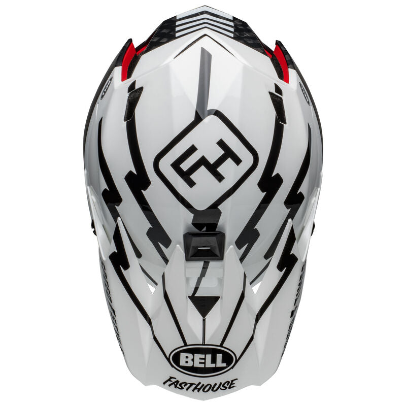 Bell Full-10 Spherical MTB Helmet - Matte Gloss White/Black Fasthouse