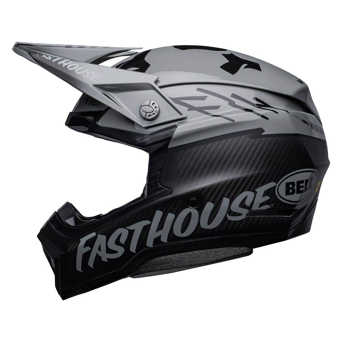 diep soep Schatting Bell Moto-10 Spherical Fasthouse Limited Edition BMF Helmet - Gray/Bla