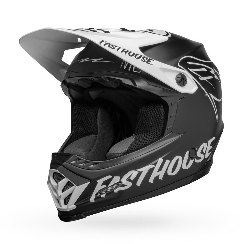 Bell Moto-9 MIPS Youth Helmet - Flying Colors Matte Black/White Fasthouse