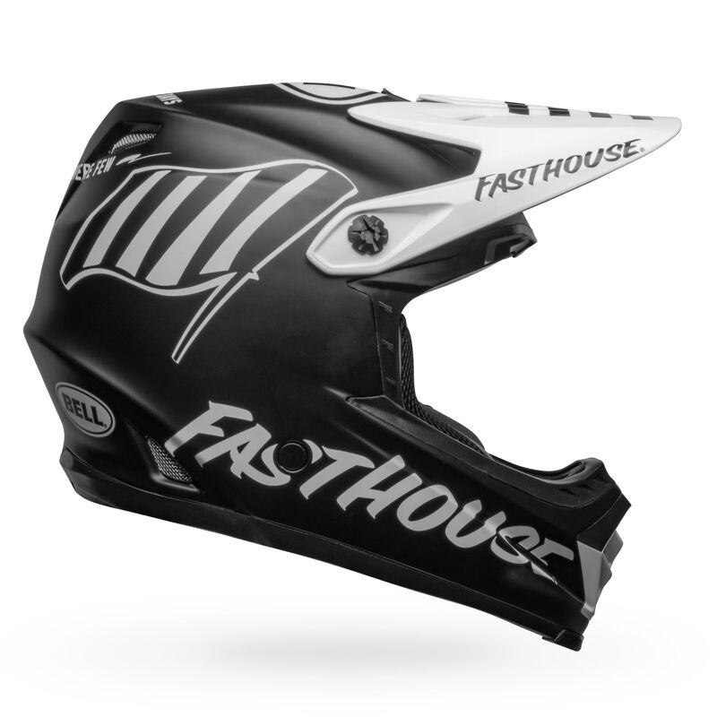 Bell Moto-9 MIPS Youth Helmet - Flying Colors Matte Black/White Fasthouse
