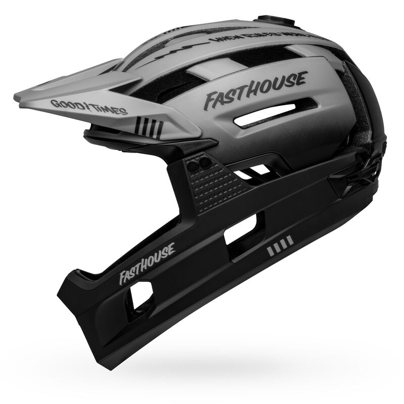 Bell Super Air R Spherical Helmet - Matte Gray/Black Fasthouse