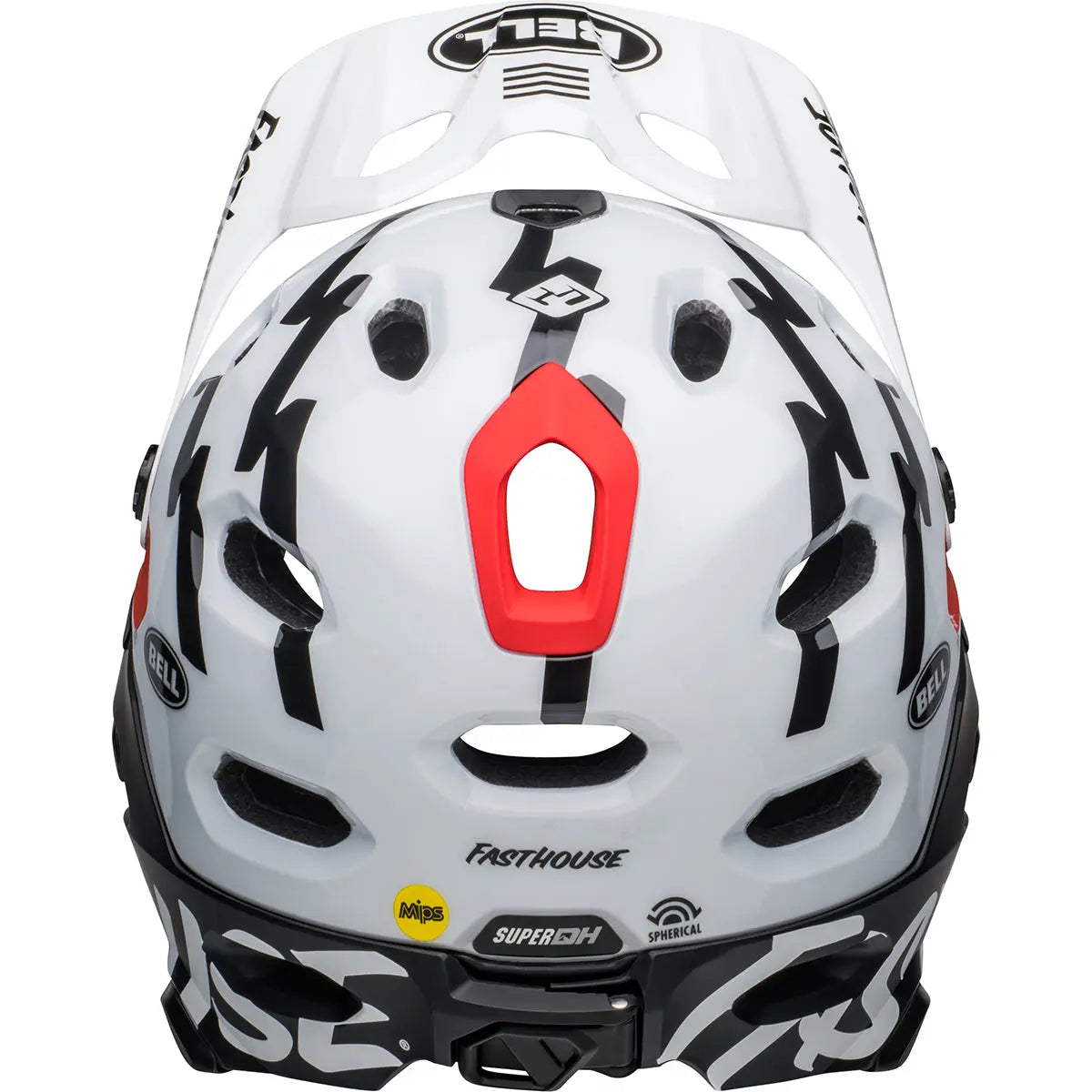 Bell Super DH Spherical MTB Helmet - Black/White - Fasthouse