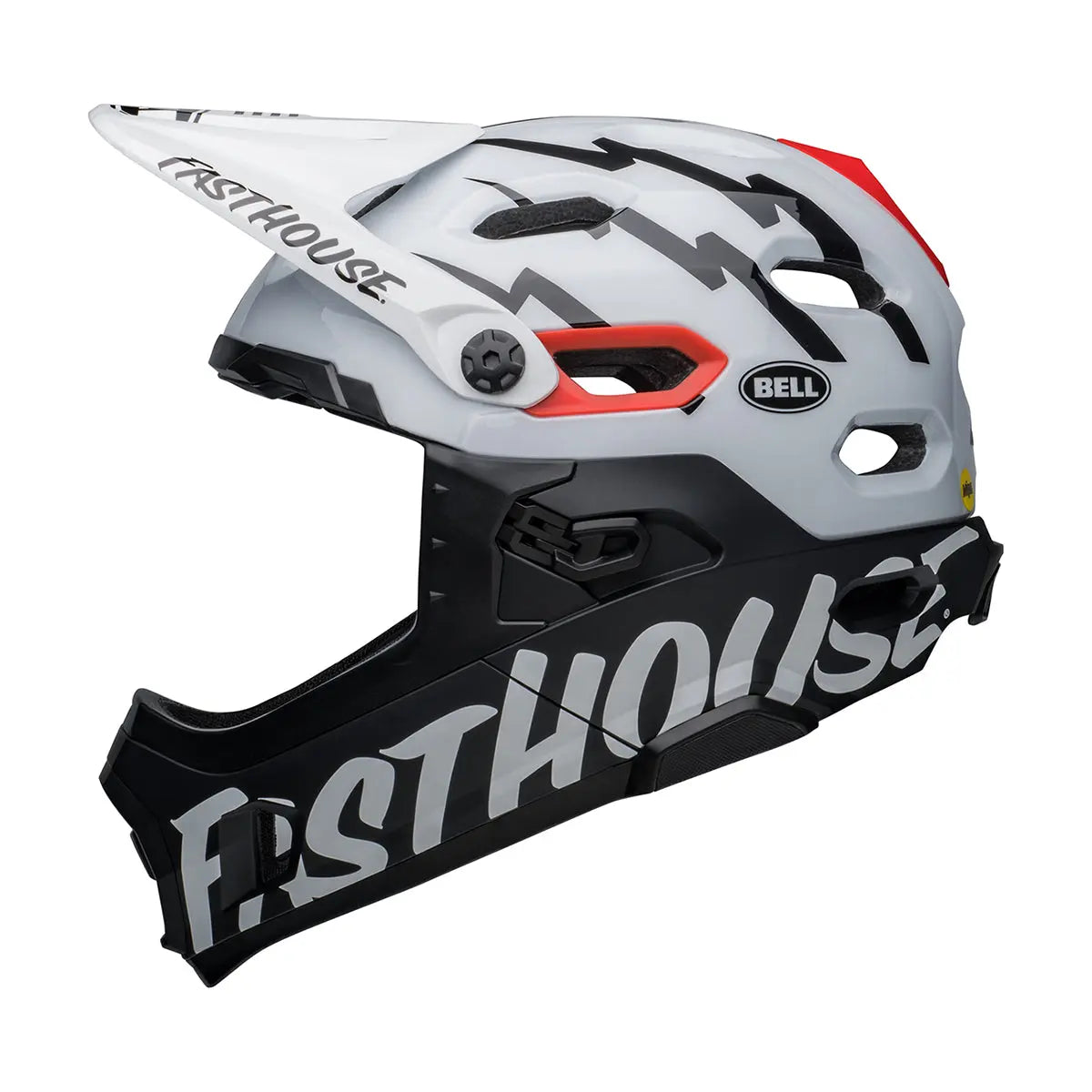 Bell Super DH Spherical MTB Helmet - Black/White - Fasthouse