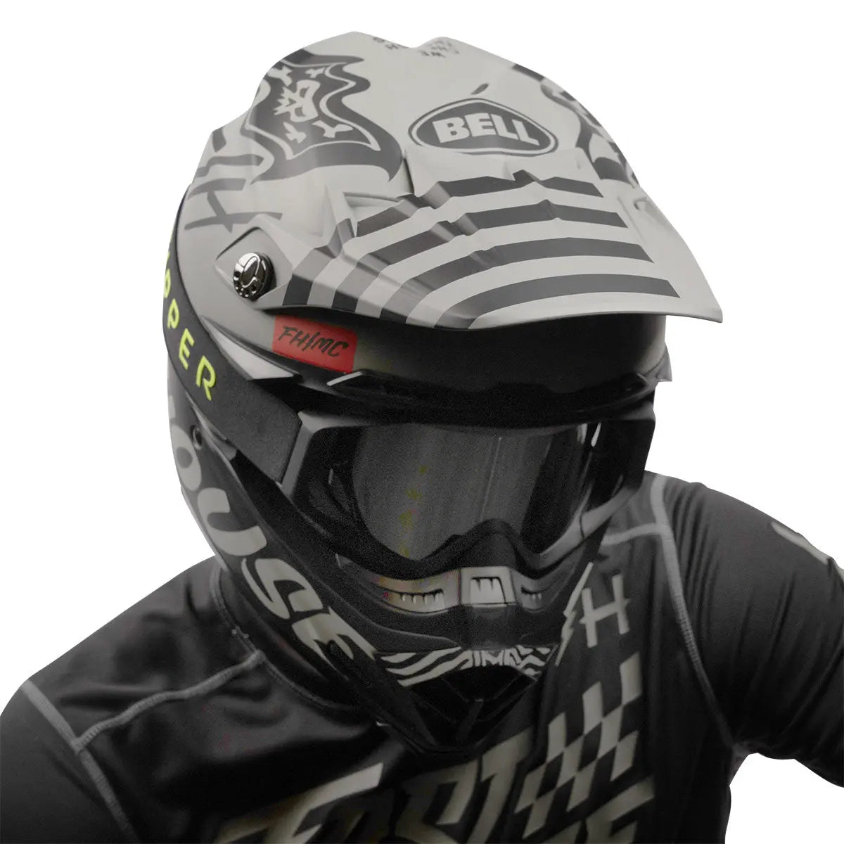 Bell Moto-9S Flex Flying Colors - Gray/Black - Fasthouse
