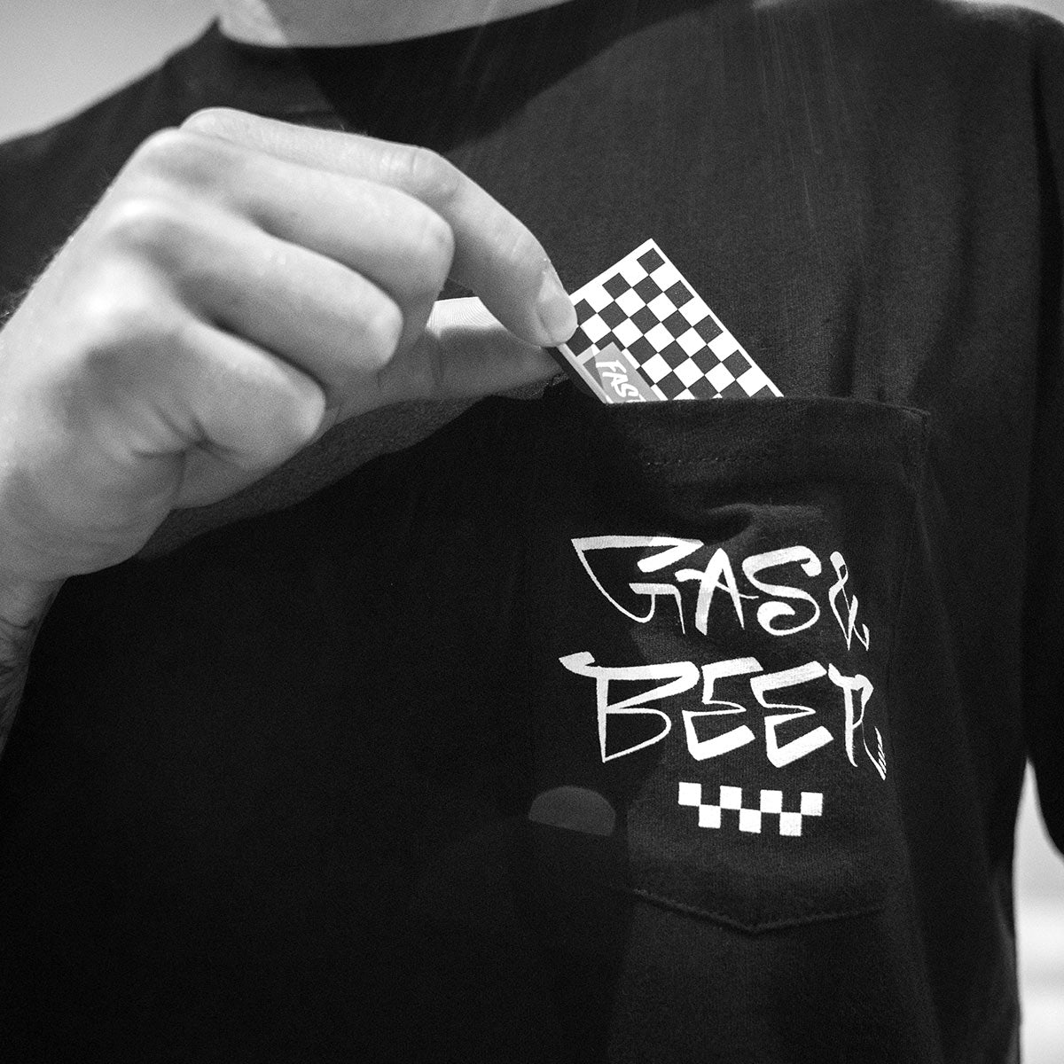 Pocket Detail- 805 Buckler Pocket Tee - Black