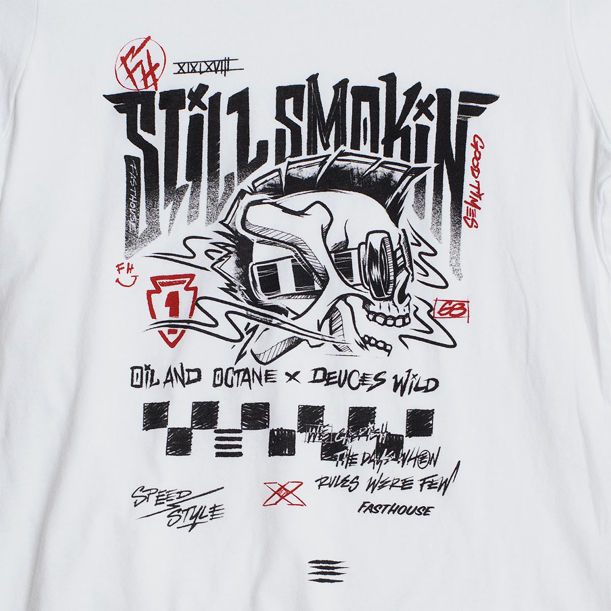 Still Smokin '21 Women's Ringer Tee - White/Black