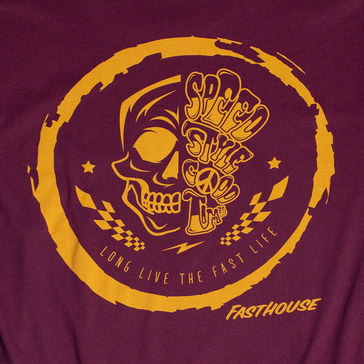 Skully Tee - Maroon