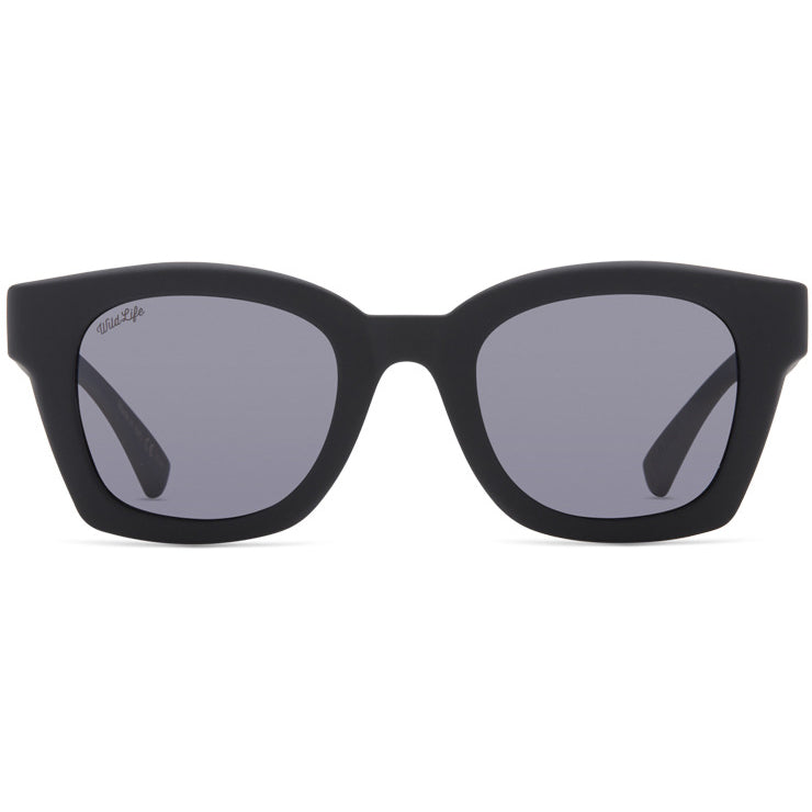 VonZipper Gabba Polarized Sunglasses - Black Satin/Vintage Gray closeout