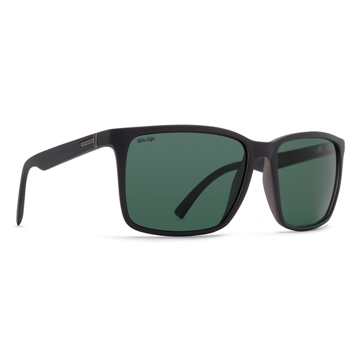 VonZipper Lesmore Polarized Sunglasses - Black Satin/Vintage Gray Fasthouse