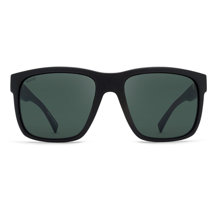 VonZipper Maxis Polarized Sunglasses - Black Satin/Vintage Gray Fasthouse