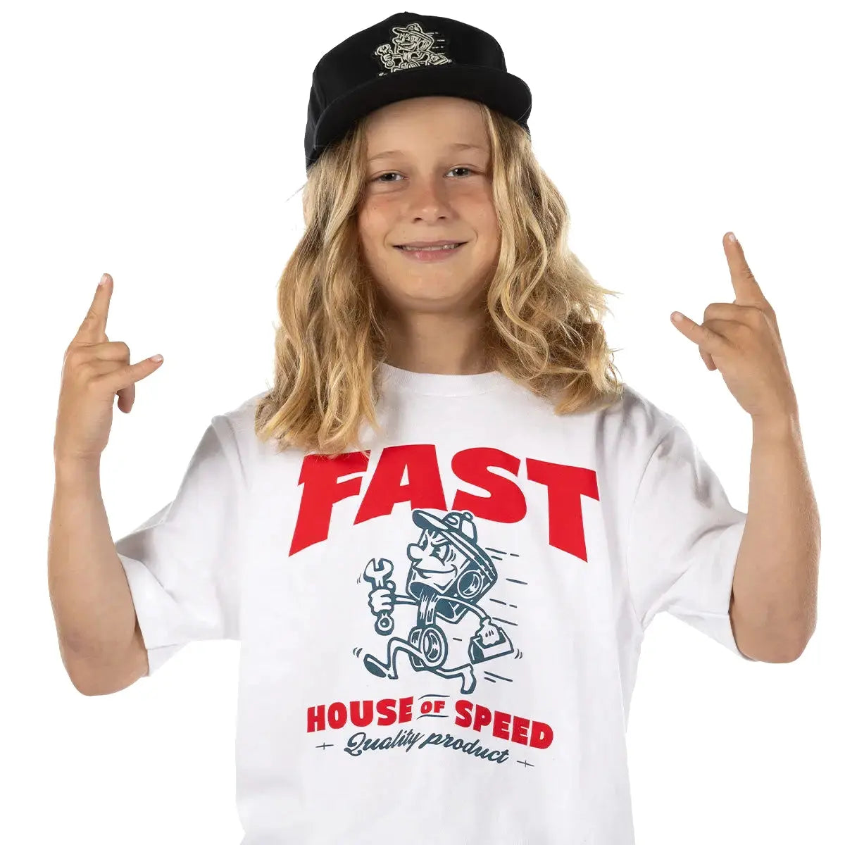 Runner Youth Tee - White