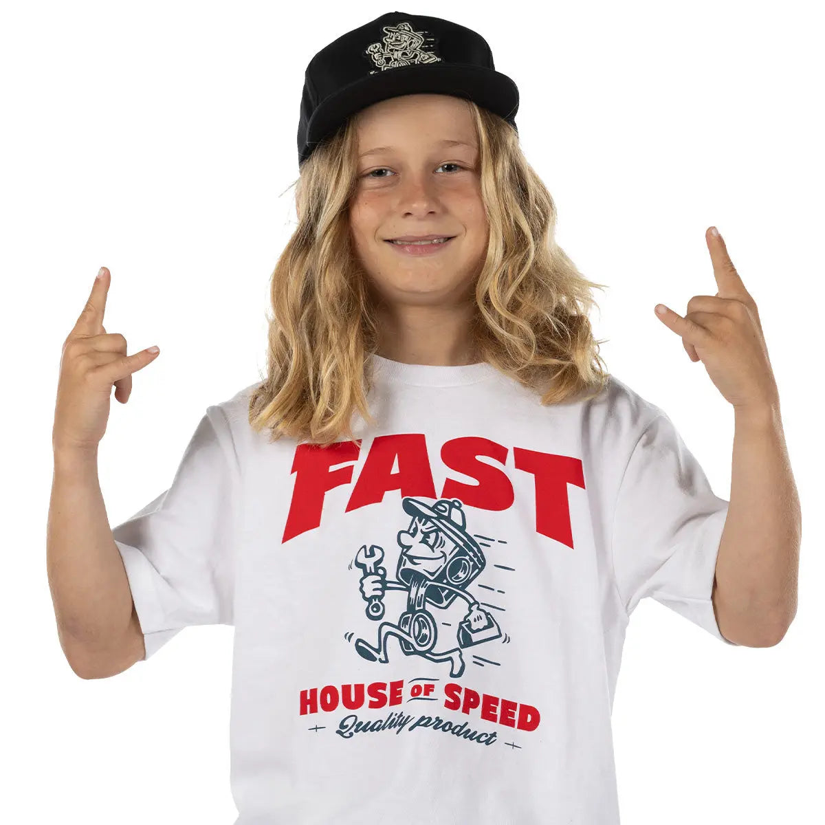 Runner Youth Tee - White