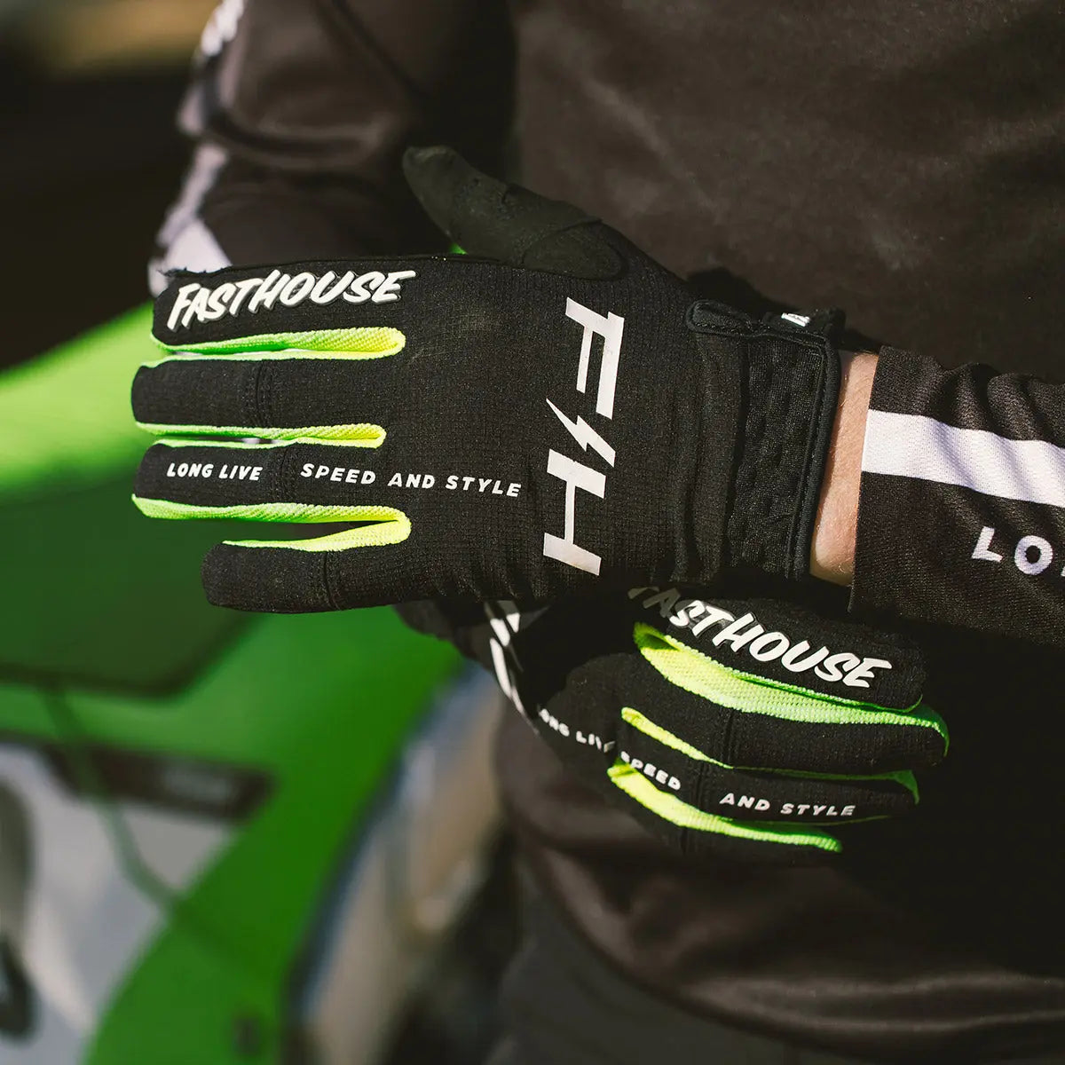 nitro handschuhe Fasthouse Elrod Nitro Gloves Small Black / Neon