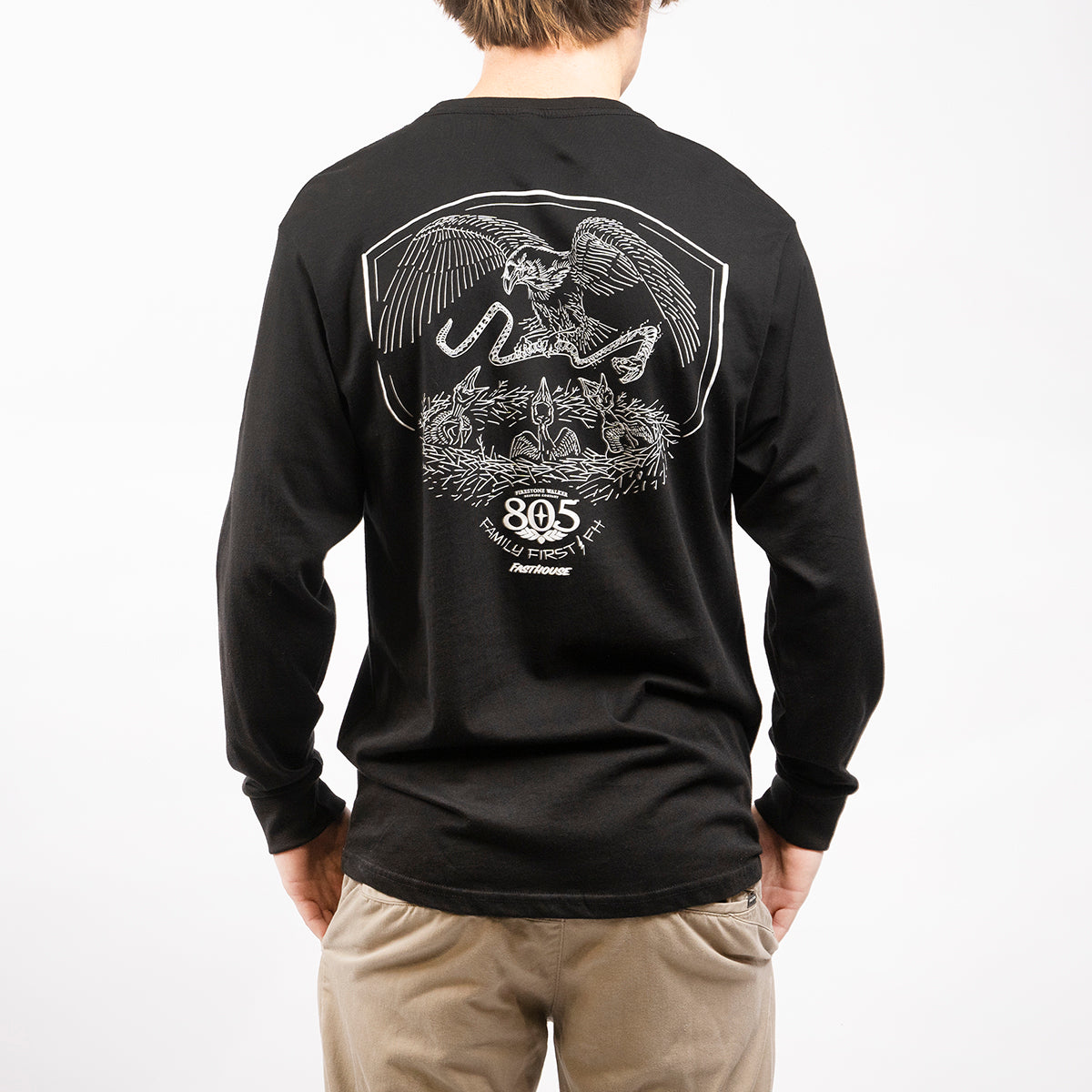 805 Family First Long Sleeve Tee - Black
