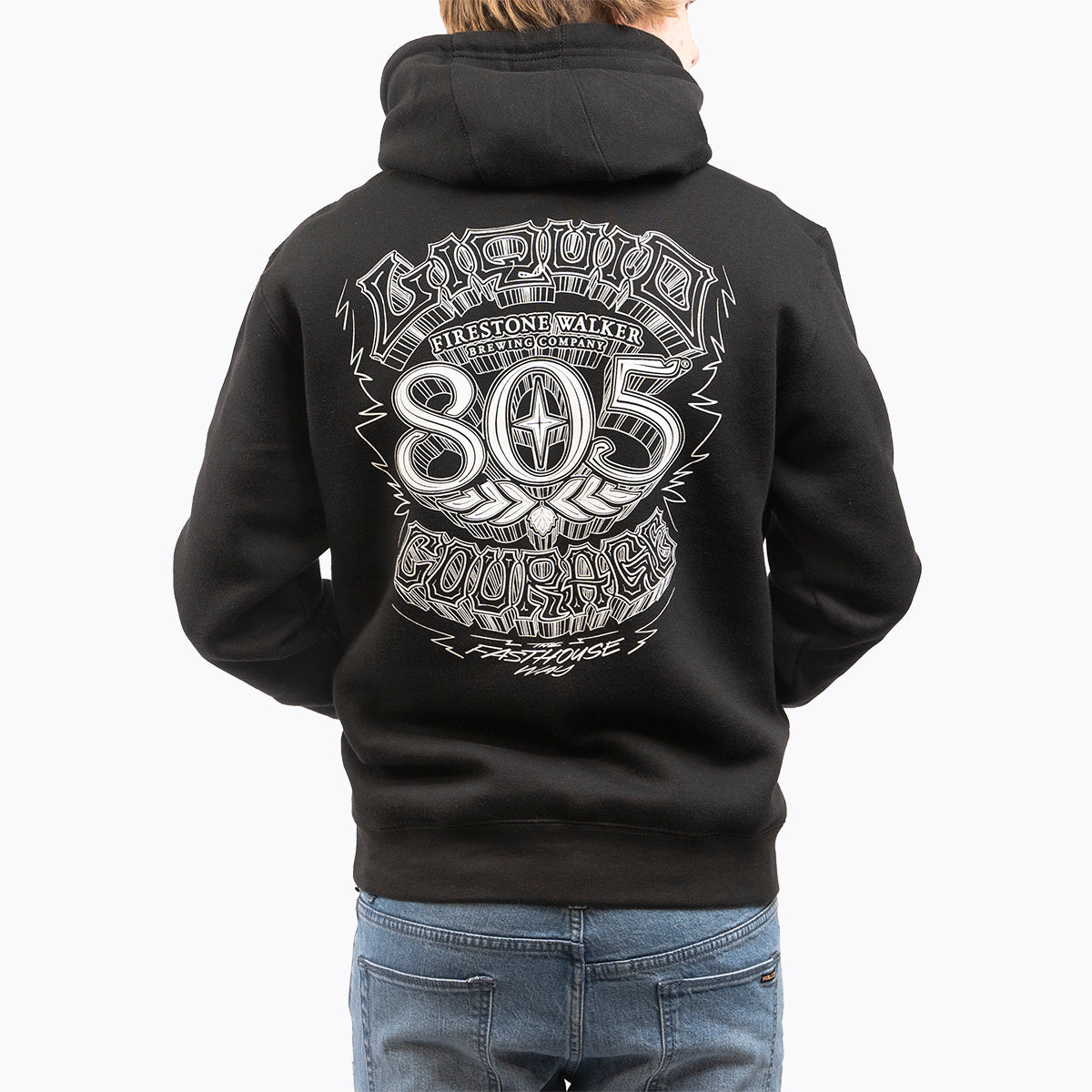 805 Liquid Courage Hooded Pullover - Black
