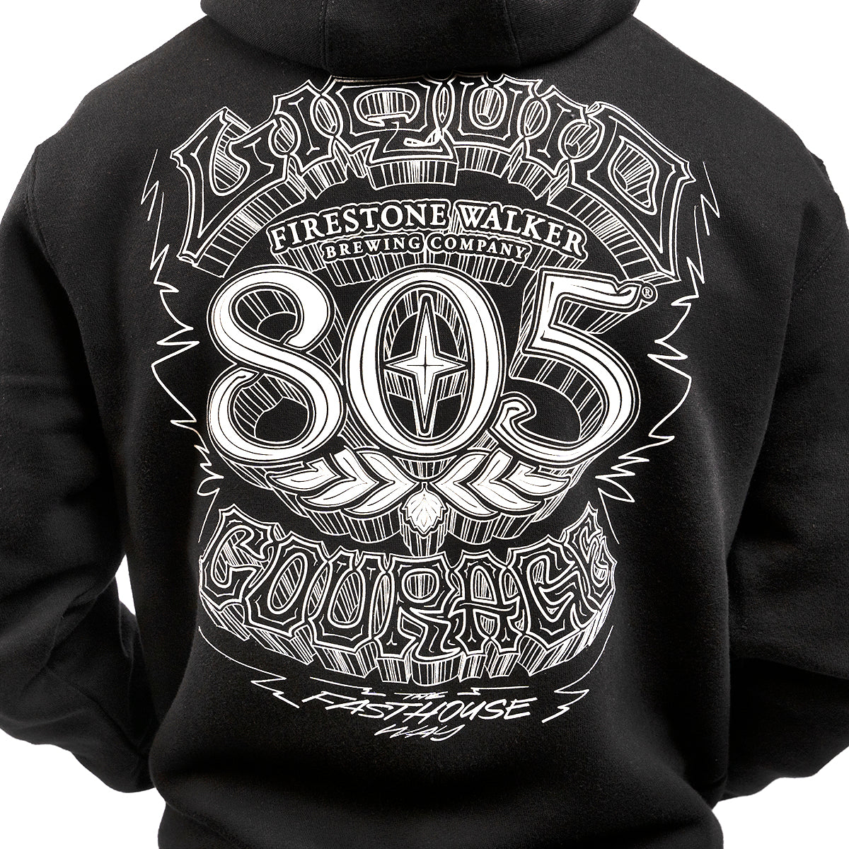 805 Liquid Courage Hooded Pullover - Black