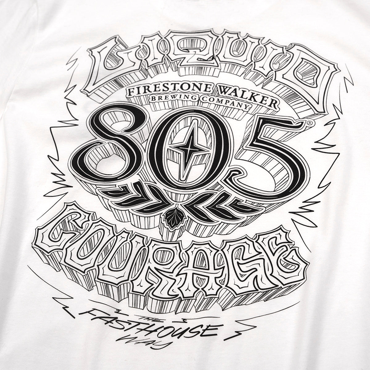 805 Liquid Courage Tee - White