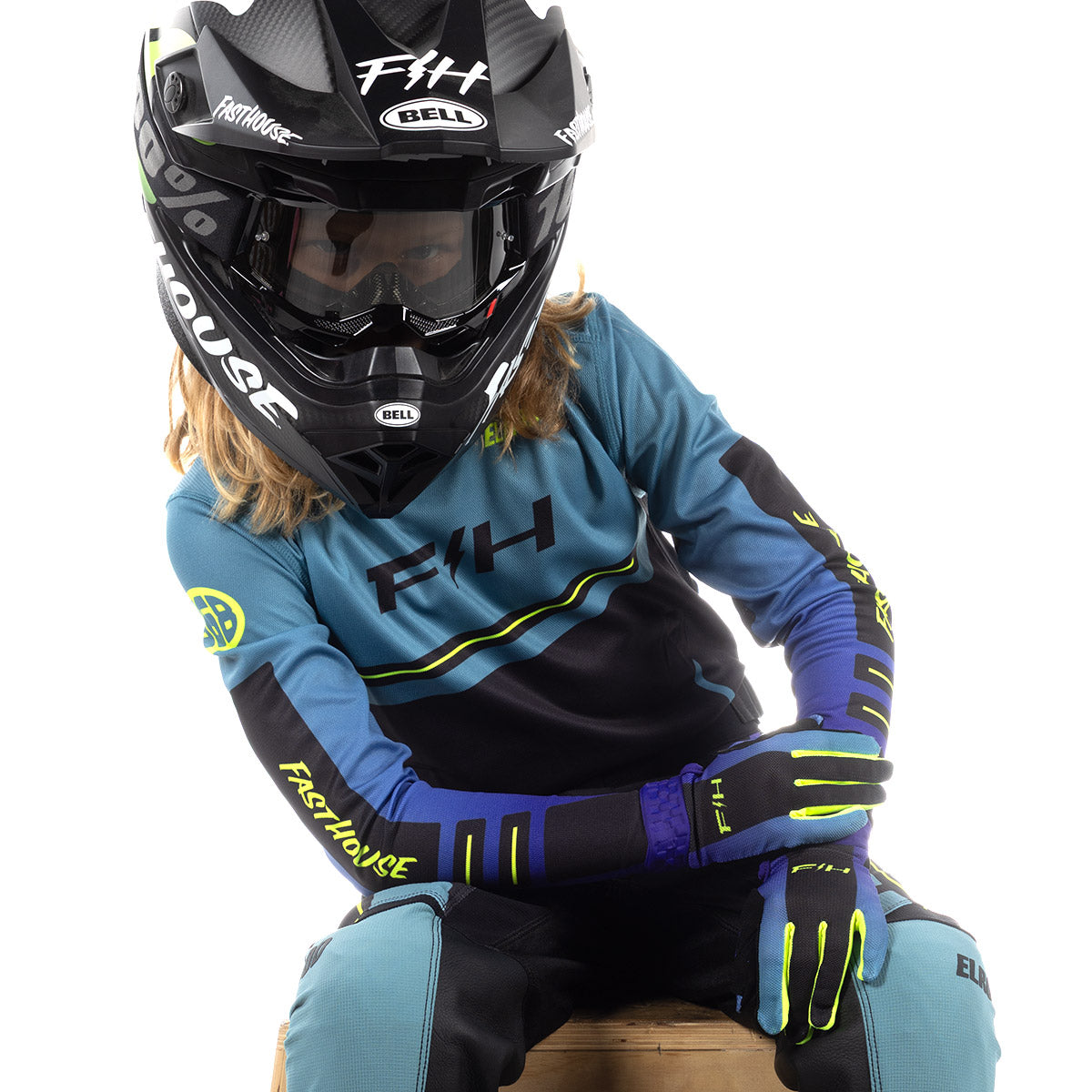 Elrod React Youth Jersey - Light Indigo / Black