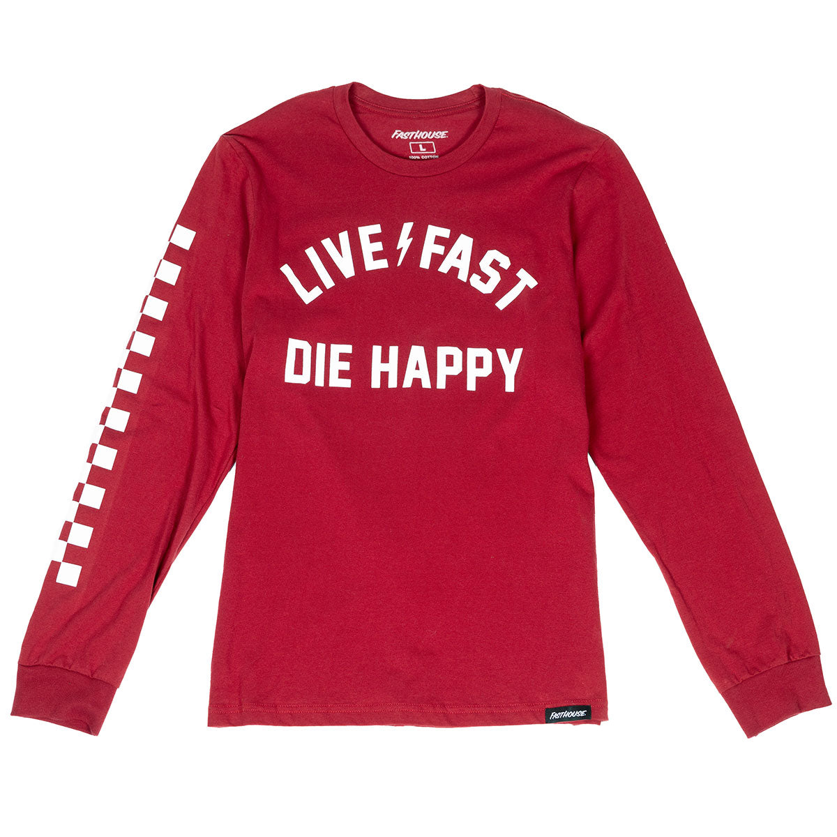 Die Happy LS Tee - Cardinal