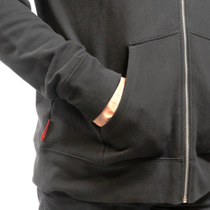 Eleanor Hooded Zip-Up - Black